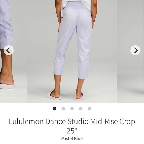 Women’s Lululemon Dance Studio Mid-Rise Crop 25” Pastel Blue Size 10 - Picture 2 of 14